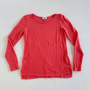 Old Navy Women's Sweater Small Coral Cotton Blend Crew Neck